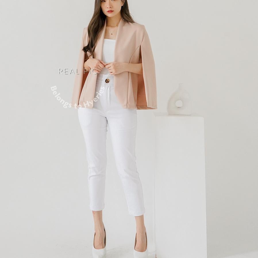 ➤➪✼✰ HYERIES CAPE blazer wanita korea / blazer kerja wanita / blazer wanita putih hitam / blazer kan