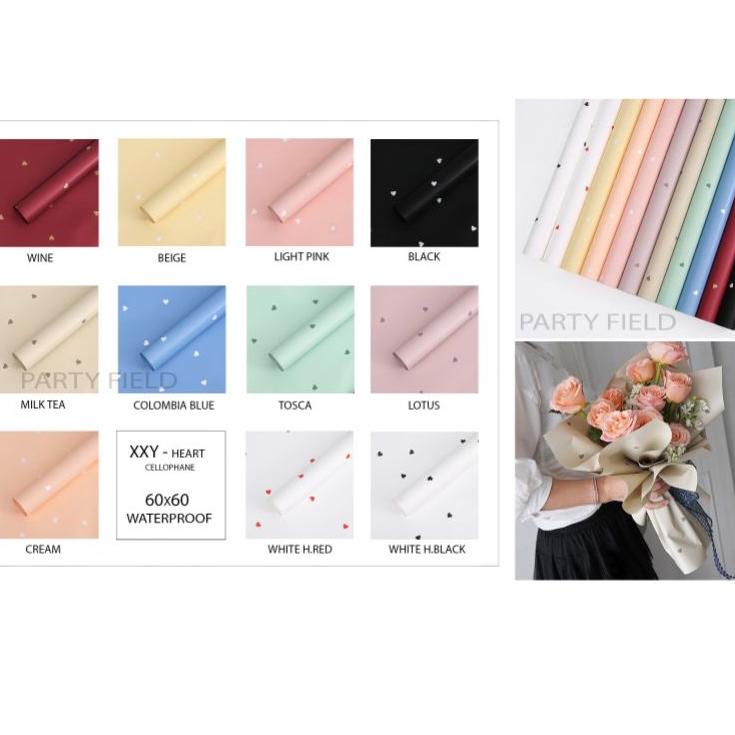 

Promo - 1PAK/20PCS XXY 015HEART kertas bunga / flower wrapping paper