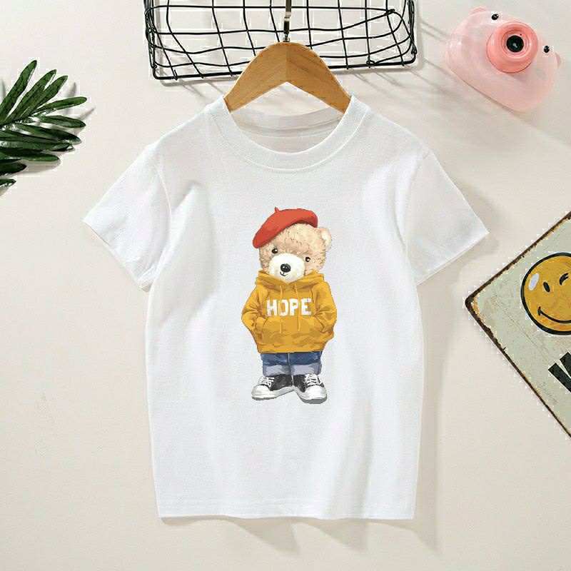 Kaos Anak HOPE Usia 2-10th Kaos Oblong Anak Cotton Combed Atasan Anak