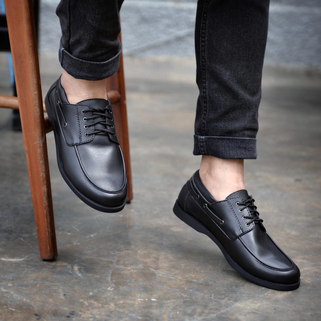 RIONZ X PERO SERIES - Sepatu Formal Casual Pantofel Pria Resmi Formal Kasual Hitam Coklat Brown Black Kantor Kuliah Kondangan Kerja Dinas Guru Terbaru Rerlaris Murah