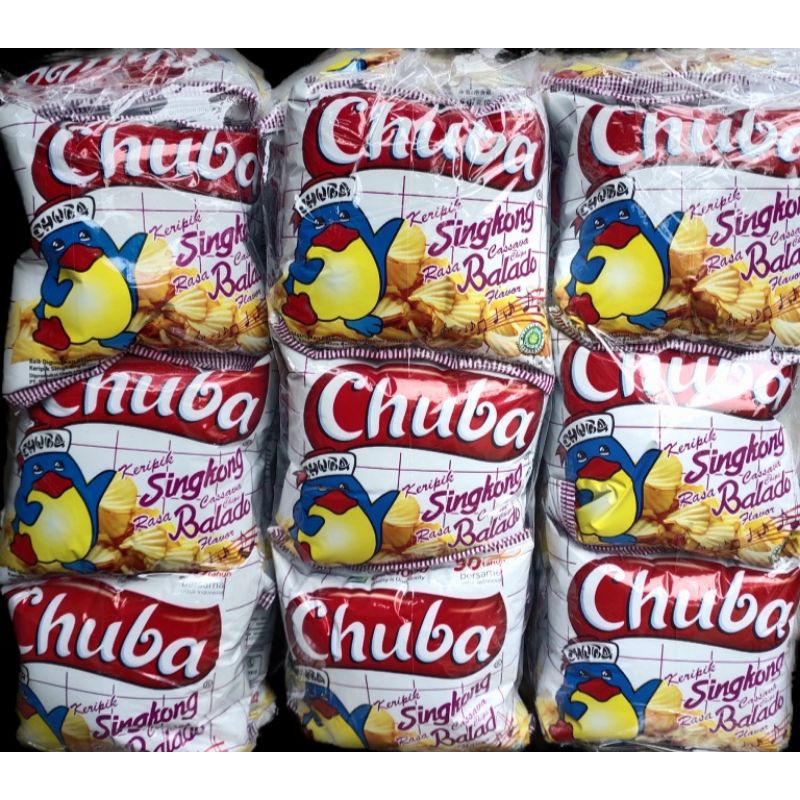 CHIKI CHUBA SNACK KERIPIK SINGKONG 1 PACK 20 PCS 3 RASA [SWEETSPACE]