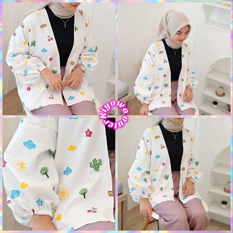 KIYOWO OUTER MOTIF/OUTER ATASAN WANITA KEKINIAN