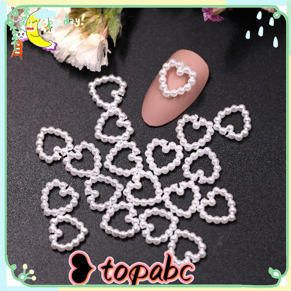 Top 10pcs 3D Putih Mutiara Cantik Elegan Dekorasi DIY Sticker