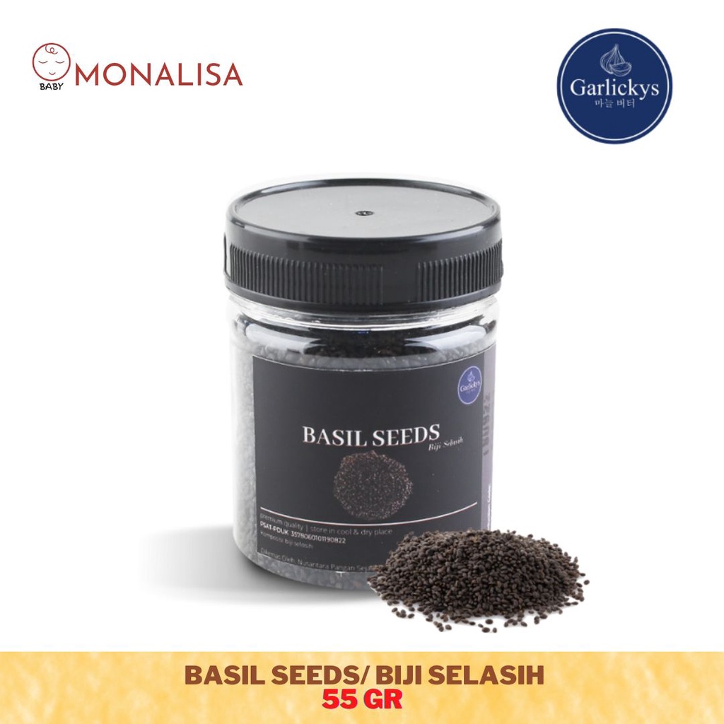 

Garlickys Biji Selasih Kering / Basil Seeds/ Chia Seed Organik