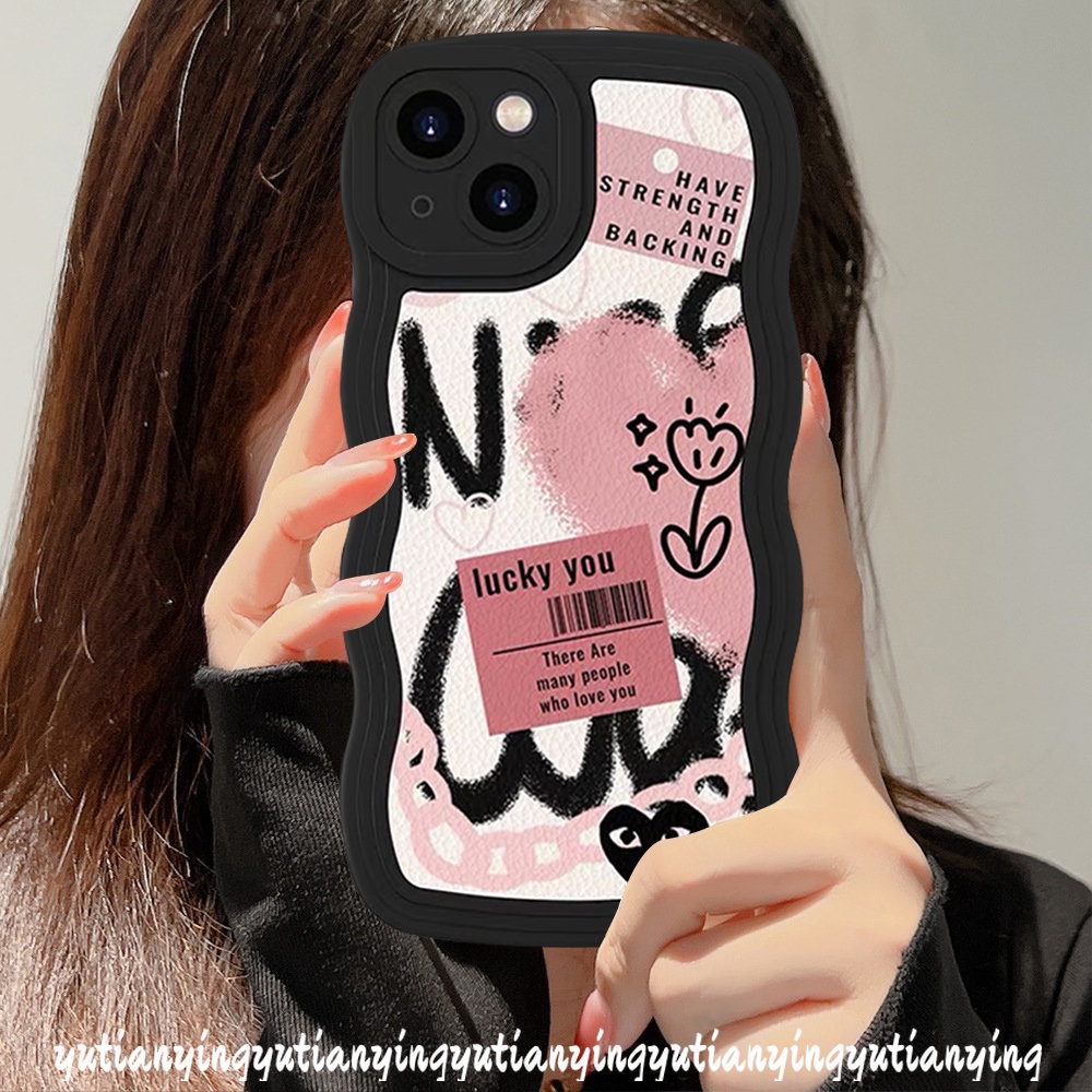 Case Untuk Samsung A04 A04 A04s A03s A13 A50s A03 A23 A04E A02s A52 A12 A20s A50 A53 A32 A51 A22 A30 A20 A31 A30 A52s A11 A21s A33 Comme des Garcons Graffiti Love Heart Soft Flower Case