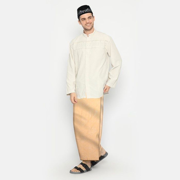 Sarung ATLAS Idaman 580 Jacquard Classic Cream 01