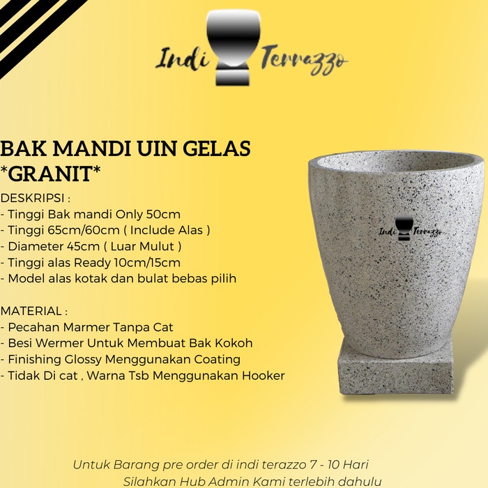 Bak Indi Terazzo Bak Mandi Teraso Bak Mandi Minimalis Bak Mandi Marmer