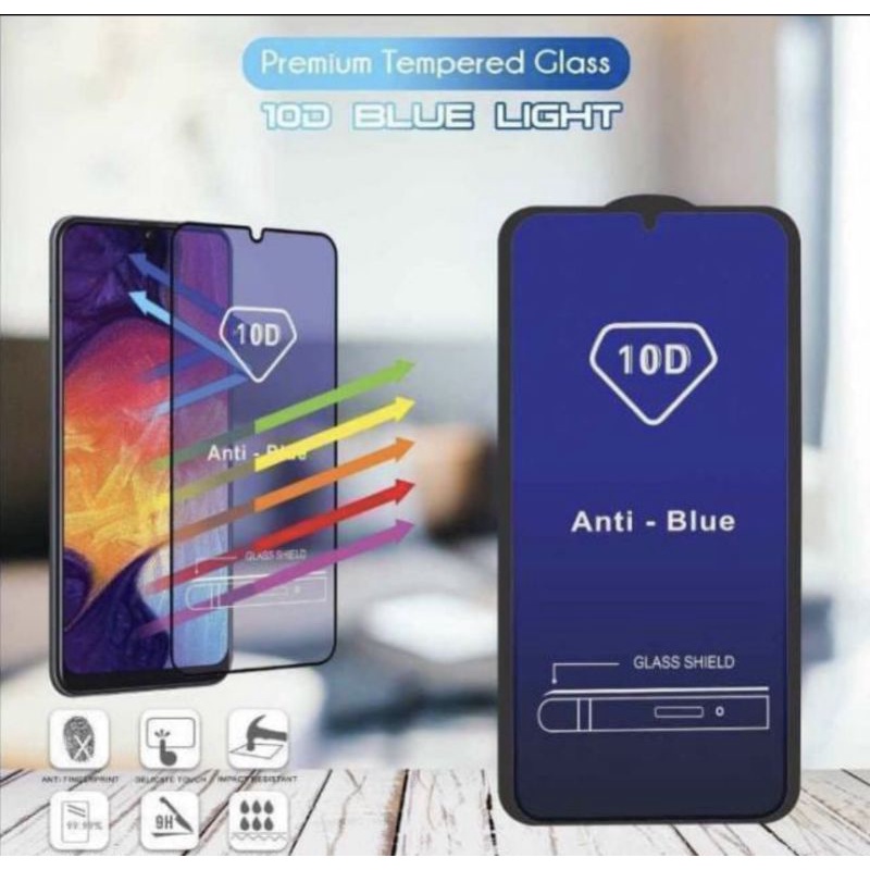 Tempered Glass Blue Light 10D Oppo F1 / F1F / F1Fw / F1S / F3 / F3+ / F5 / F5 Youth / F7 / F7 Youth Full Layar Anti/Radiasi