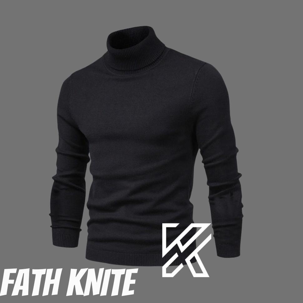 P(1I➸) SWEATER POLOS PRIA BAHAN RAJUT LONG NECK KERAH TINGGI TURTLE NECK POLOSANsweater rajut turtle