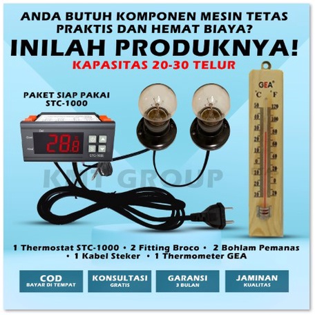 Paket Siap Pakai STC Thermostat Termostat Pemanas untuk Mesin Tetas