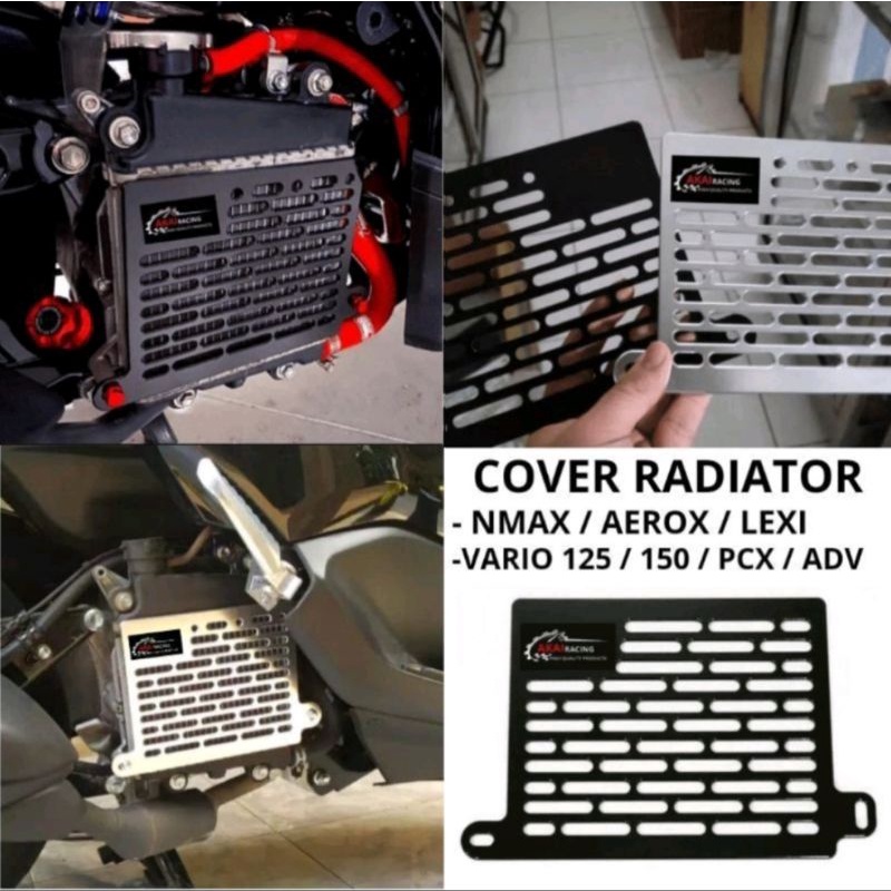 Cover Radiator / Tutup Radiator Censi Akai Racing Model Carbon Nmax old Nmax new / Aerox Lexy Pcx150/Pcx160 Vario160 Vario125 Vario150 dill