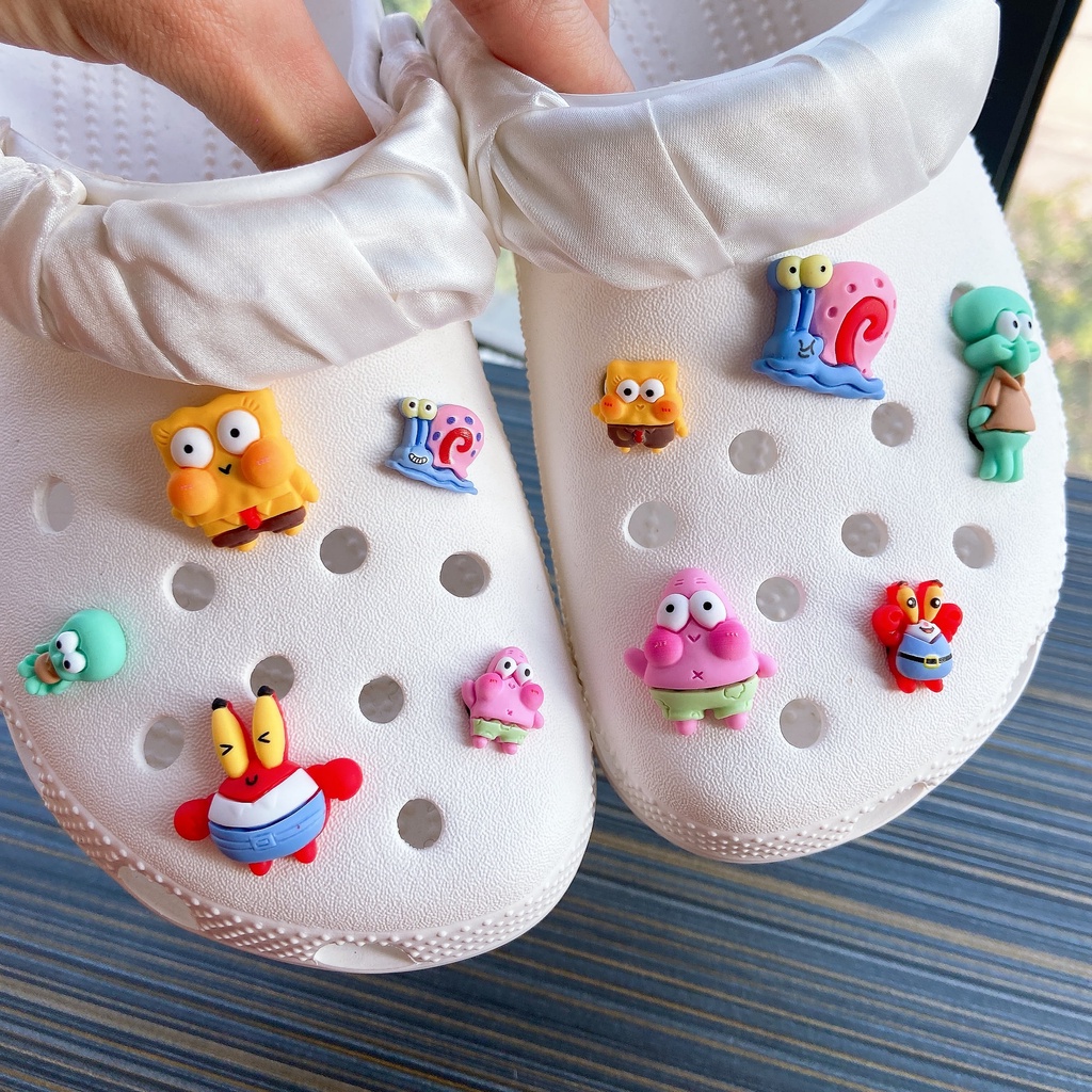 Spongebob SquarePants Cros Jibitz Sepatu Charm Sandal Aksesoris Sepatu Hias