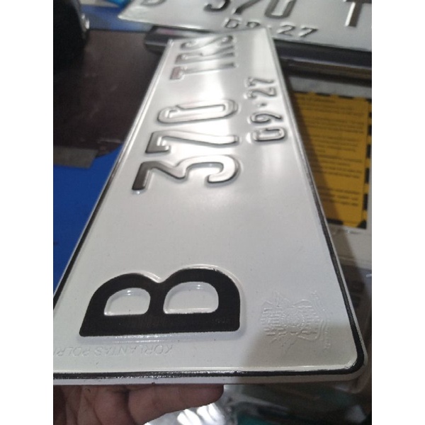 plat mobil font baru/nopil (satuan) 14x46cm/standar samsat