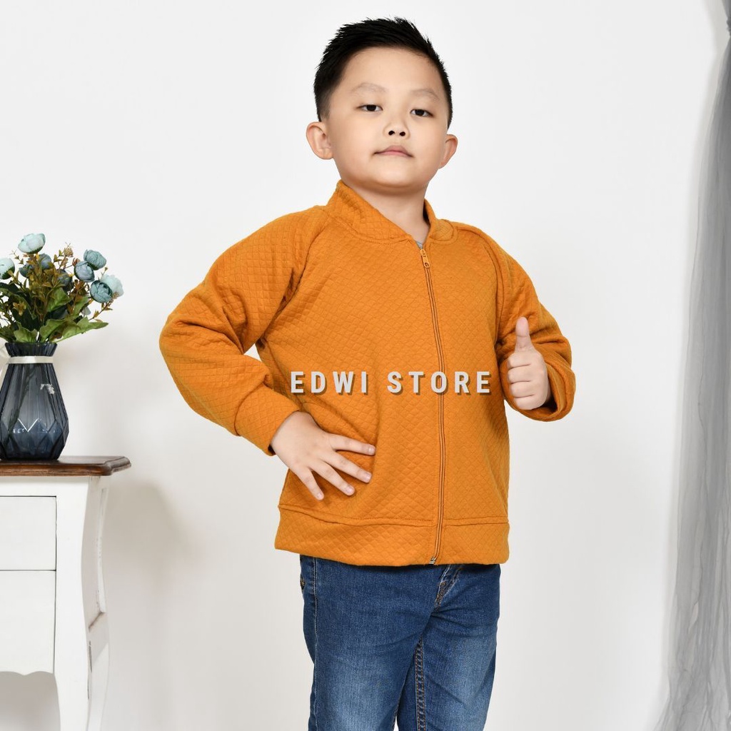 Jacket Anak Slebew Bahan Diamon Knit Jaket Aanak Laki-Laki Dan Perempuan 1-6 Tahun