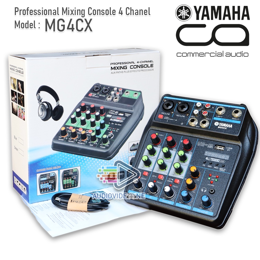 Mixer Yamaha 4 Chanel Mixer Audio Yamaha MG4CX Suport Bluetooth Usb