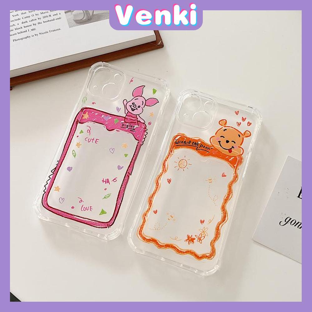 Case iPhone 14 Pro Max Card Holder Case Transparent Simple Case Card Storage Cute Bear Camera Protection Shockproof For iPhone 14 13 12 11 Plus Pro Max 7 Plus X XR