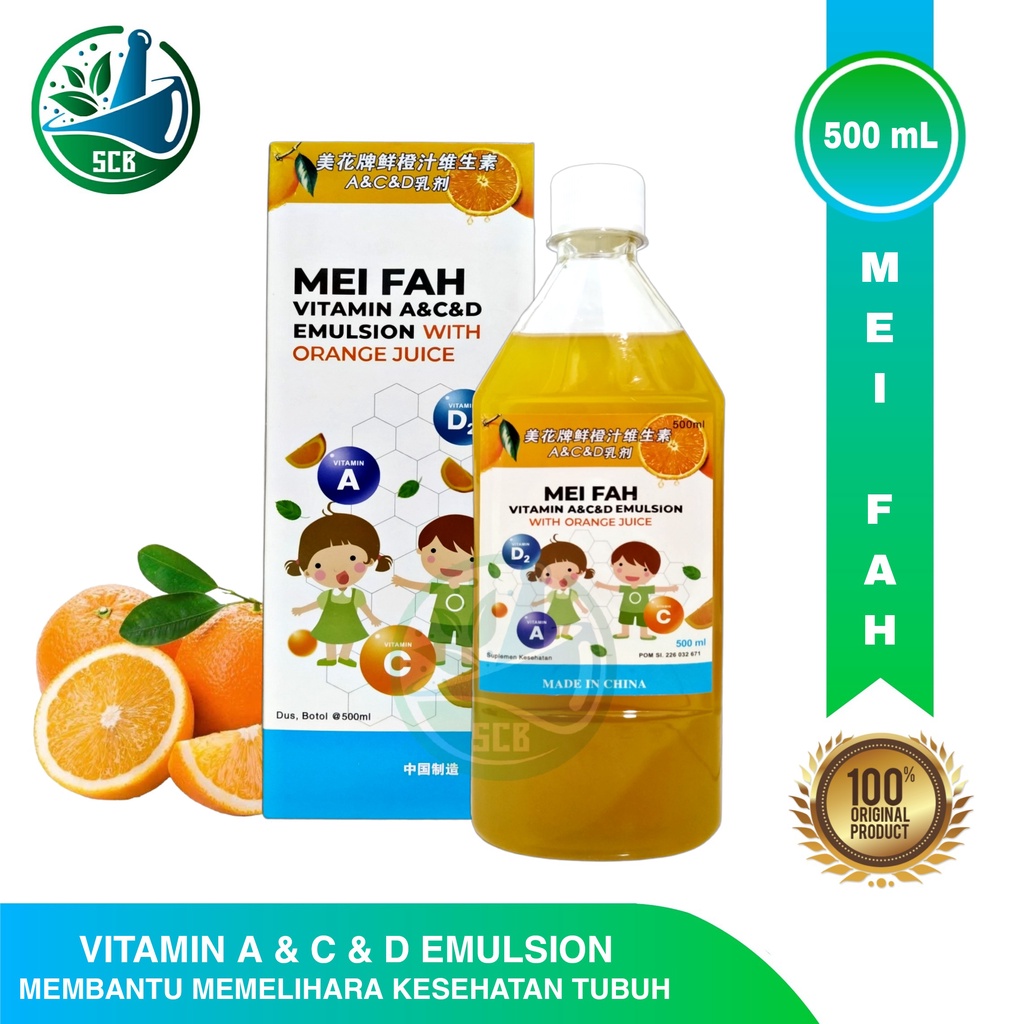 Mei Fah Vitamin ACD Emulsion 500 mL / Tunghai Tung Hai Sirup Suplemen kesehatan