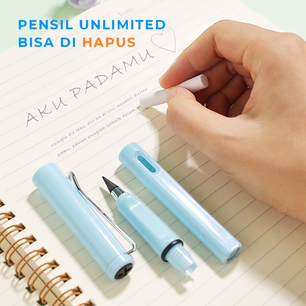 Pencil Eternal Pinsil Sekolah Unlimited Pensil Penghapus Pembersih Alat Tulis Gambar Tanpa Batas Eternal Pencil | GROSIRXPRESS