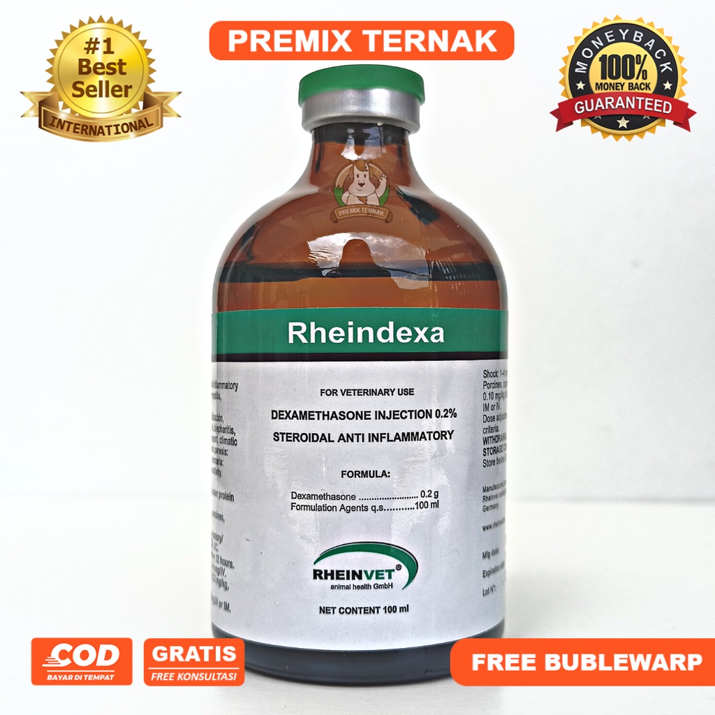 RHEINDEXA 100 ML - OBAT ANTI INFLAMASI HEWAN - RHEINVET JERMAN - Like glucortin Nova dexa Bio dexa