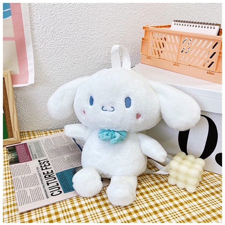 Tas Ransel Cinnamorol Gendong Bulu Boneka Import Kelinci Bunnybag Anak Wanita