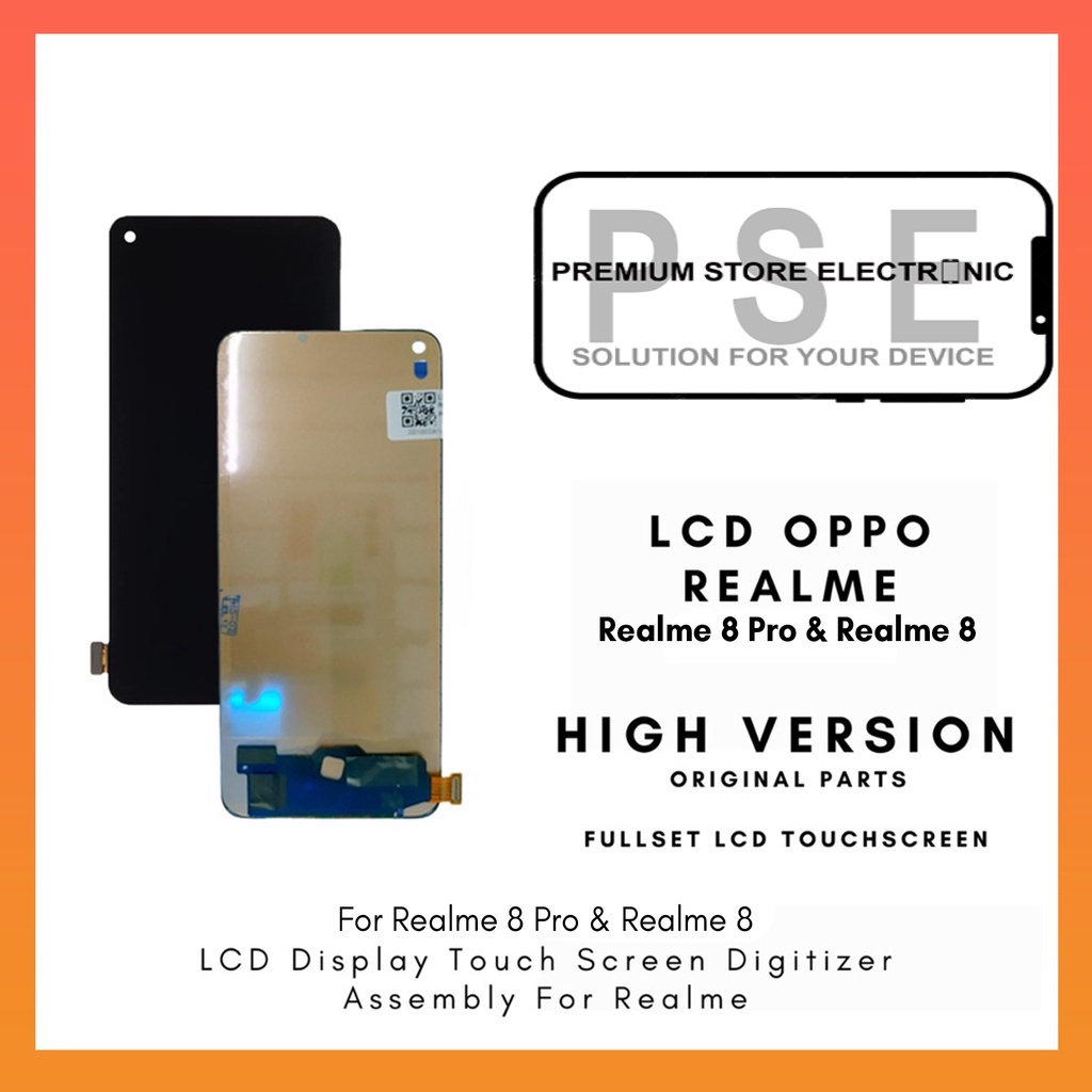 Grosir LCD Oppo Realme 8 Pro / Realme 8 4G ORIGINAL Fullset Touchscreen - Parts Kompatibel Dengan Produk Oppo