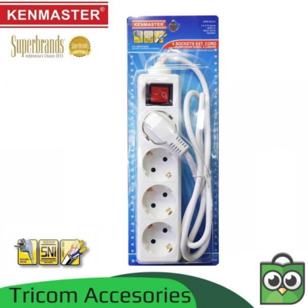 Colokan 4 Stop kenmaster Kontak Listrik lubang Unik Diskon