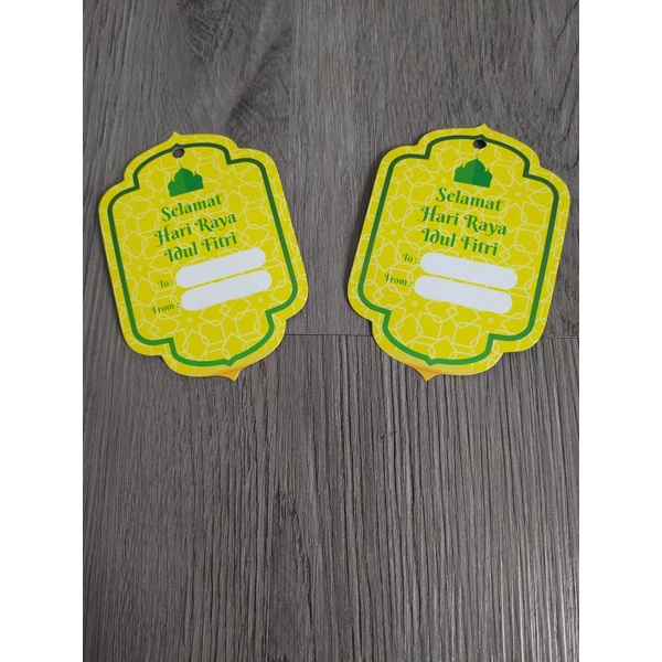

(100 pcs) Hang Tag Lebaran idul fitri hari raya kardus box dus