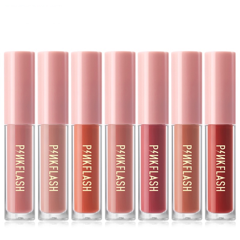 PINKFLASH Kosmetik-Lipstik Madam Matte Liquid Lipstick Lasting Waterproof Lip Tint Shimmer  Lip Gloss Velvet Matte Lipst