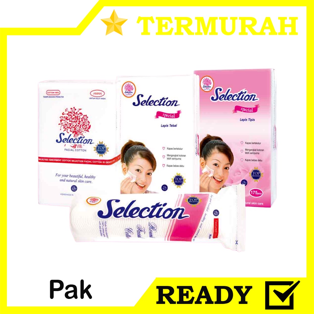 Grosir Pasar Pramuka Kapas Wajah 35gr - 50gr - 75gr Special Tebal Tipis Bulat Selection