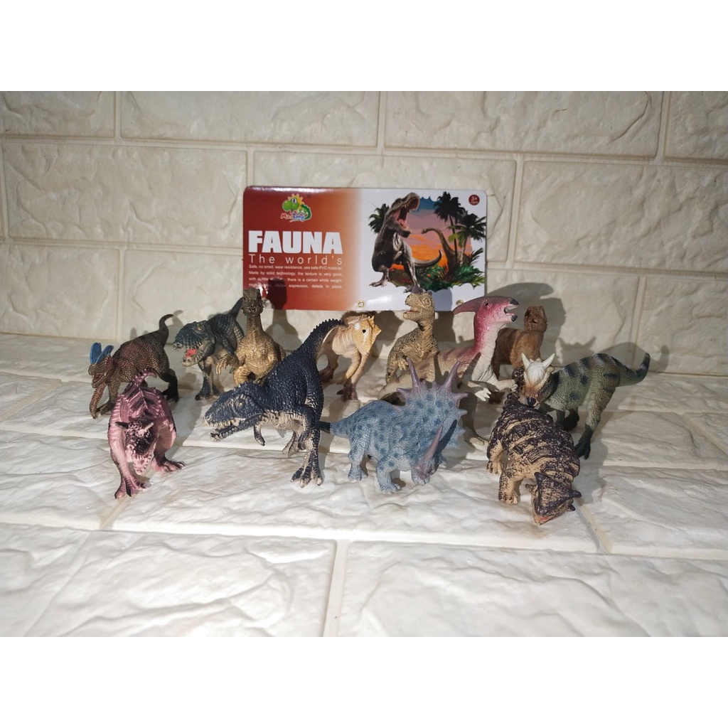 MAINAN ANIMAL DINOSAURUS FAUNA ISI 12 PCS