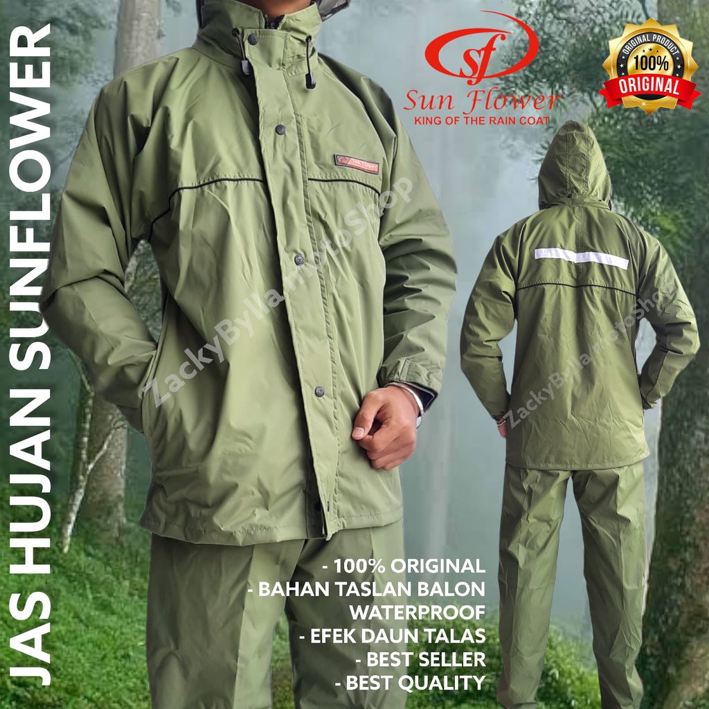 Jas Hujan Sunflower Original Size S, M, L, XL, XXL, XXXL, XXXXL | Raincoat Sun Flower Setelan jaket dan Celana