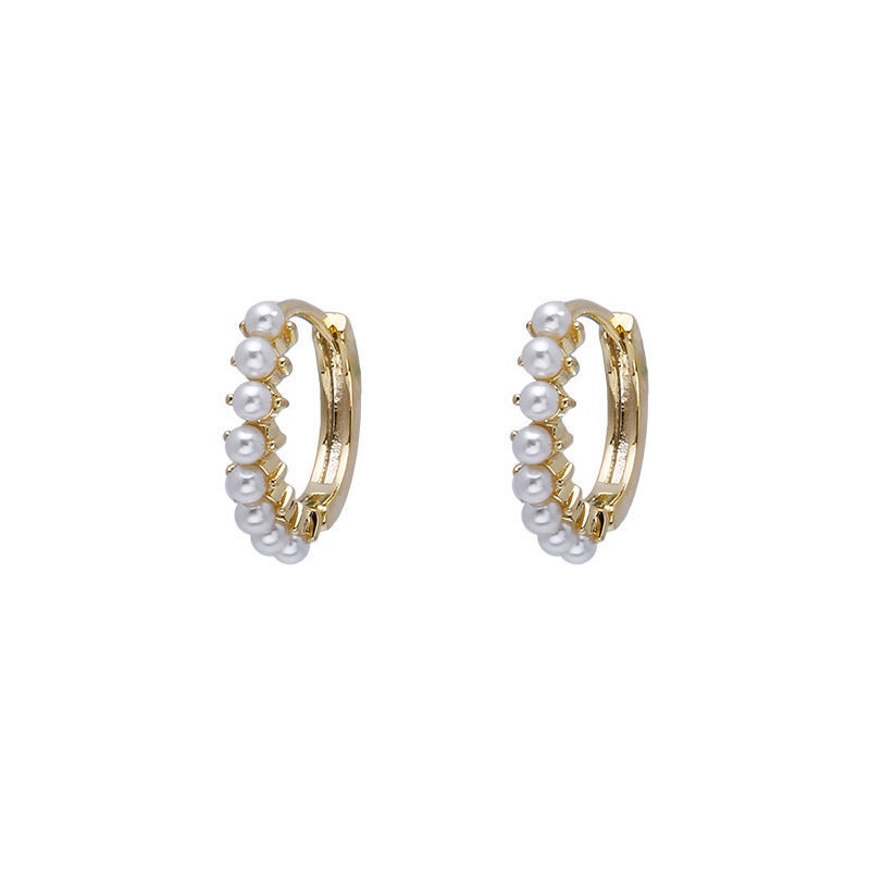 YEEZII Fashion Anting Mutiara Emas Untuk Wanita Hypoallergenic Earring Jewellry Aksesoris