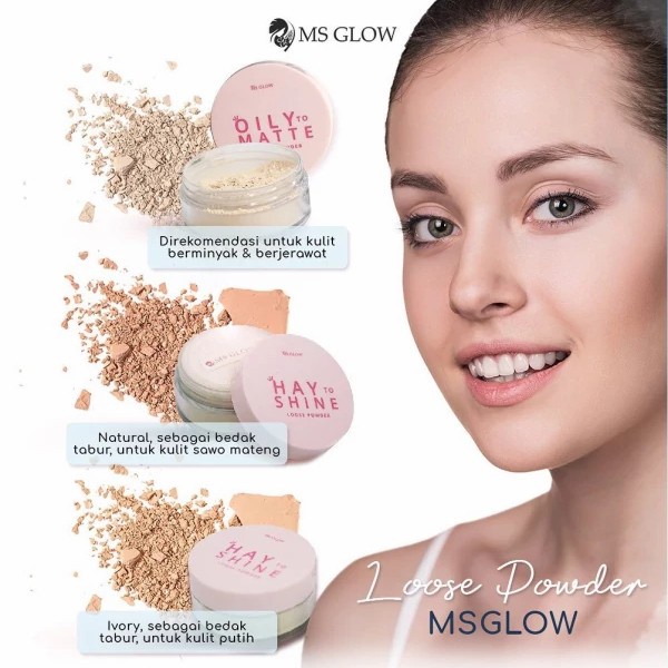 LOSE POWDER MS GLOW - IVORY - NATURAL - OILY TO MATTE - BEDAK TABUR MS GLOW