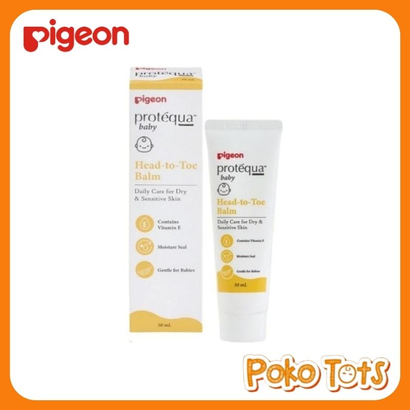 Pigeon Protequa Baby Head to Toe Balm 50ml Krim Pelembab Kulit Kering &amp; Sensitive