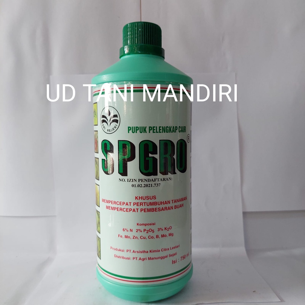 PUPUK PELENGKAP CAIR - SP GRO SUPERGRO - 750ML - SRI REJEKI pupuk daun pupuk npk