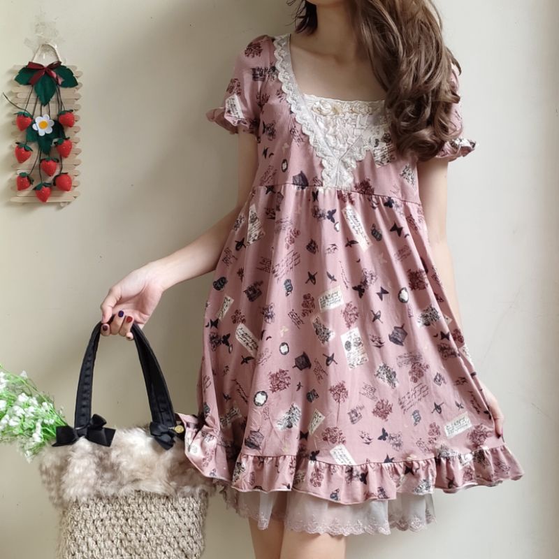 [613] dress kawaii AXES FEMME vintage pattern