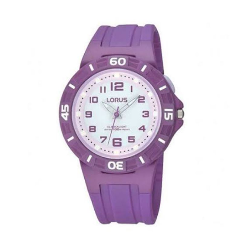 Jam Tangan LORUS R2377JX-9 Purple Strap Jam tangan anak / wanita ungu original