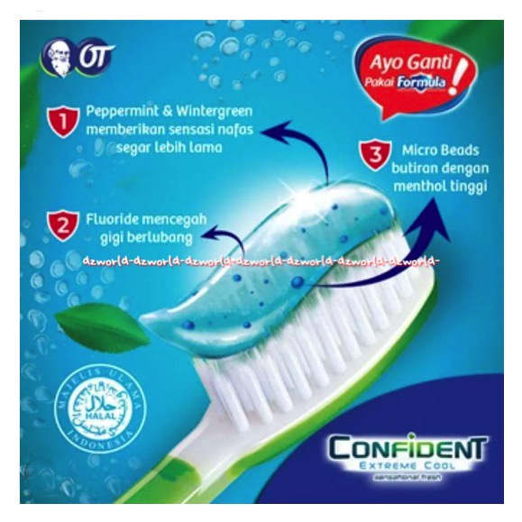 Formula Confident Extreme Cool 160gr Sensation Fresh Pasta Gigi Formula Odol Tooth Paste Formula Confident Pasta Gigi Sikat Confident Nafas Segar Seharian Con Fident Toothpaste