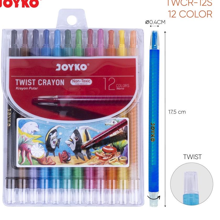 

Free Ongkir Oil Pastels / Krayon / Crayon Joyko Putar / Twist 12 Warna