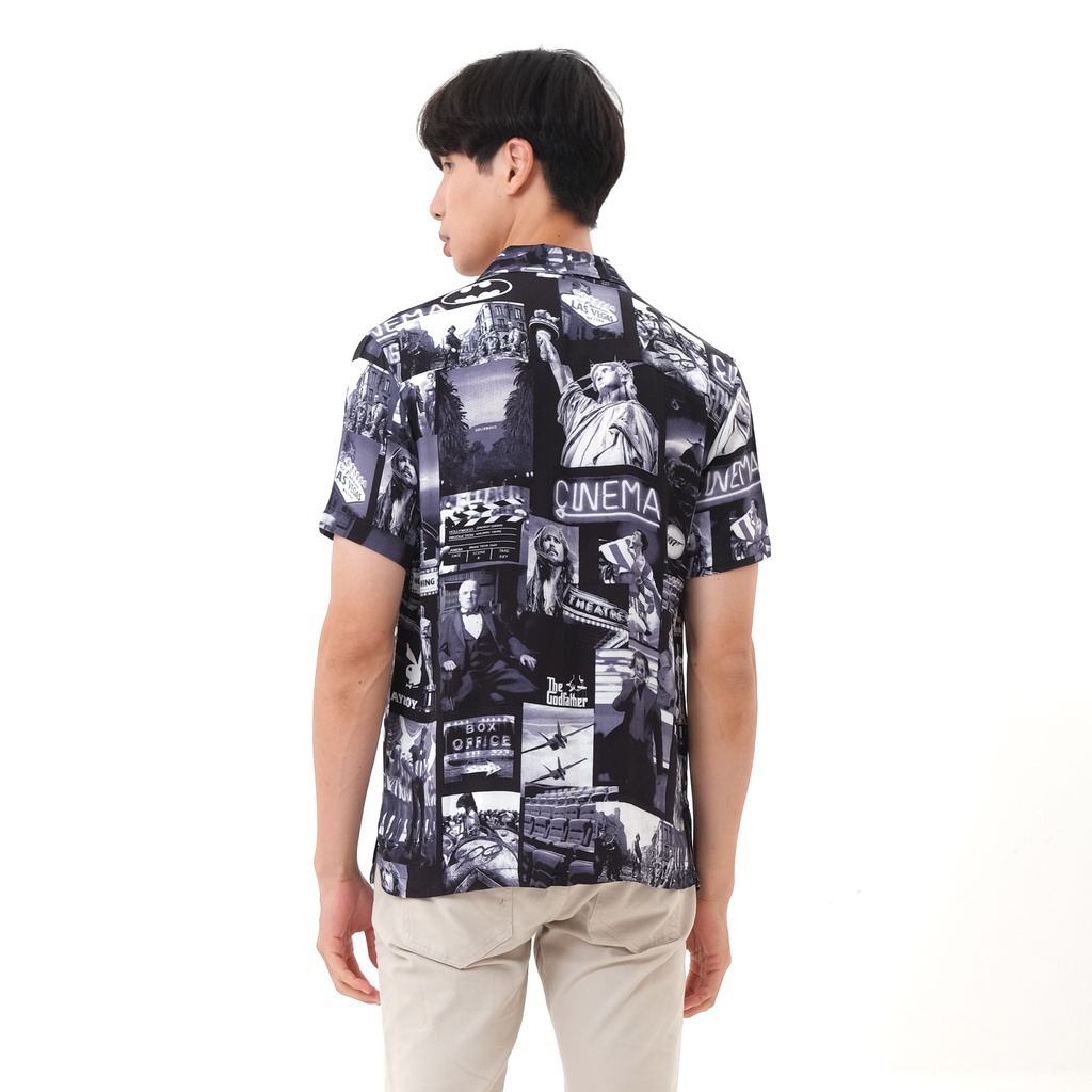 SANVANINA Kemeja Pantai Unisex Motif Hawaiian - Hollywood Shirt E-2045