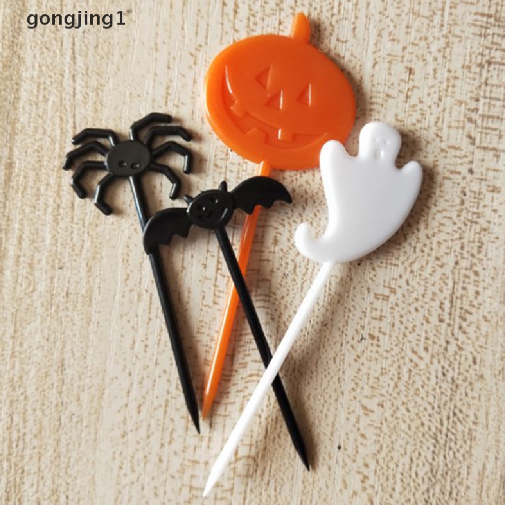 Ggg Garpu Buah Kartun Mini Hewan Labu Halloween Makanan Ringan Kue Dessert Food Fork ID