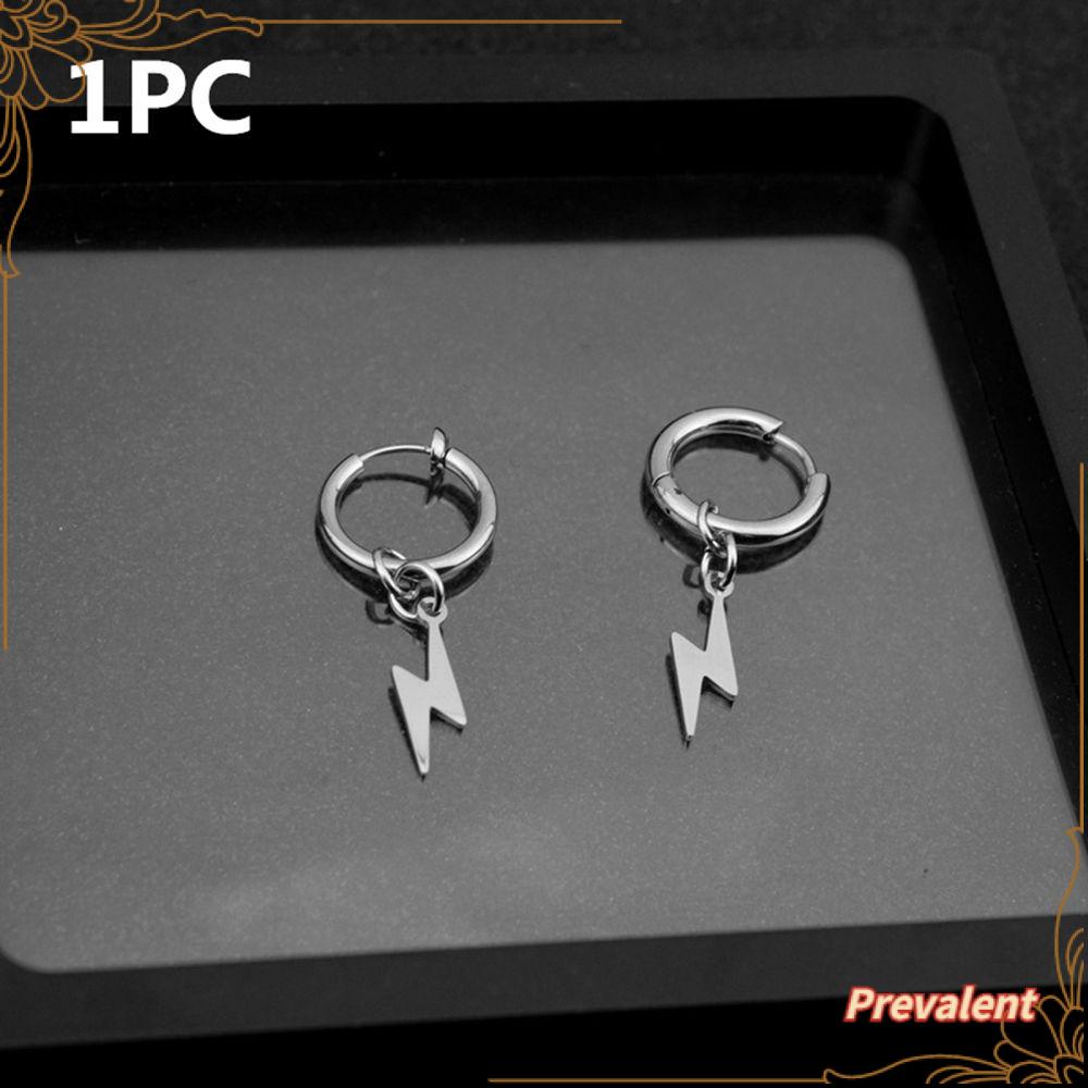 Preva 1PC Anting Petir Perhiasan Tindik Baru Metal Stainless Steel