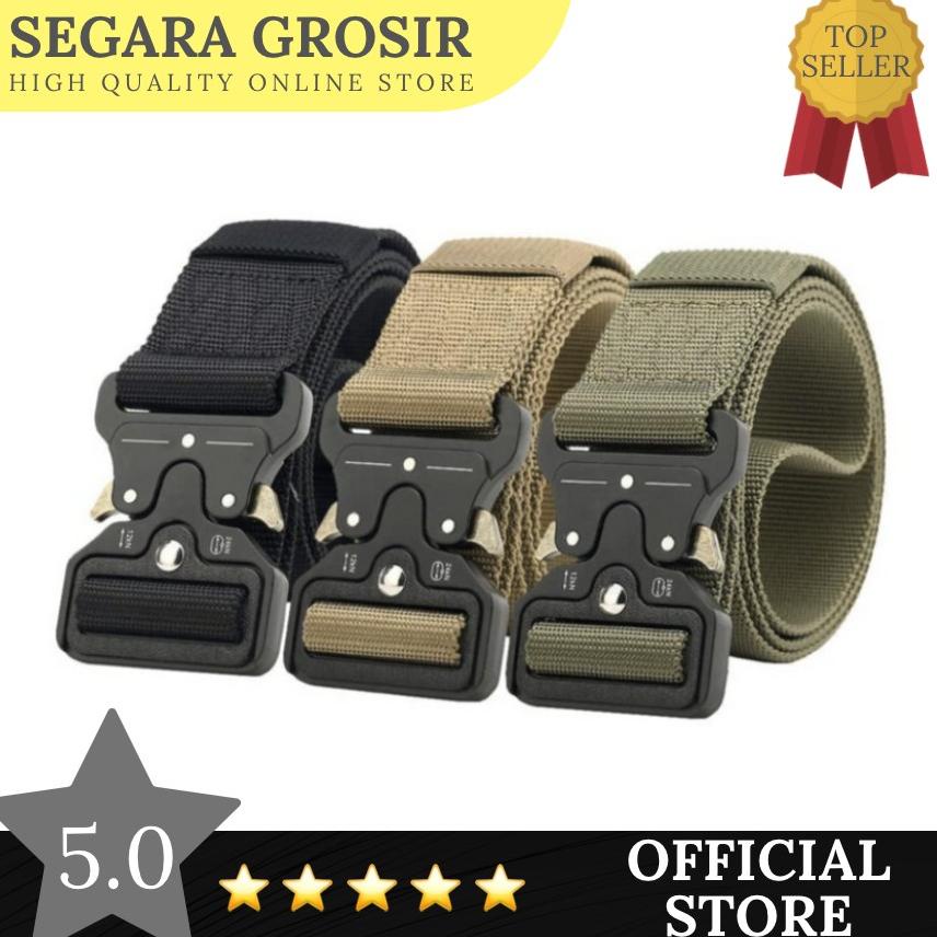 [BISA BAYAR DITEMPAT] IKAT PINGGANG NYLON MEN BELT TACTICAL MILITER SABUK BAN GESPER MILITARY MILITE