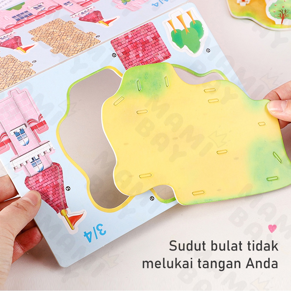 Mamibayi Mainan Puzzle 3D DIY Puzzle Edukasi Kreatif Anak