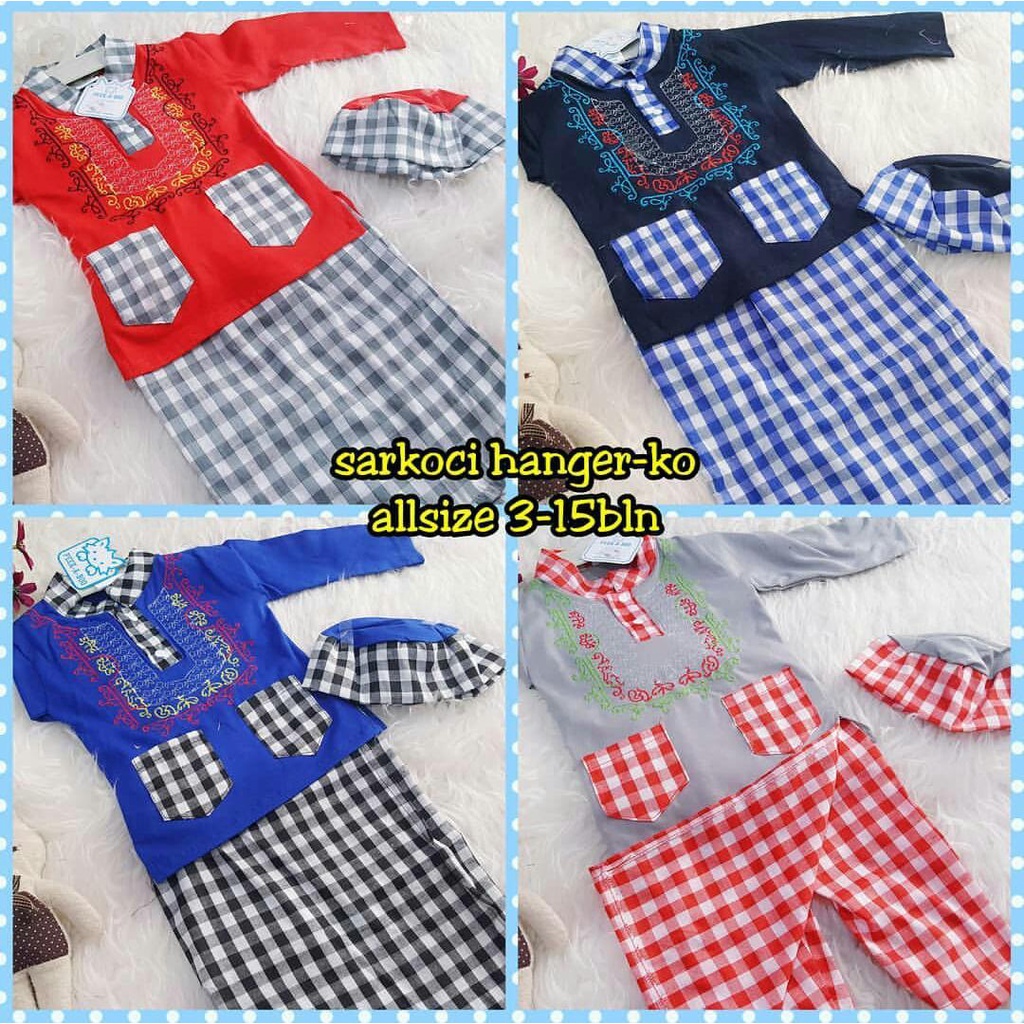 Set Koko SALMAN koko Sarung Celana Anak 6 bulan - 1 tahun - Koko turki bayi - baju lebaran bayi laki-laki - Pakaian Anak cowok - Sarkoci