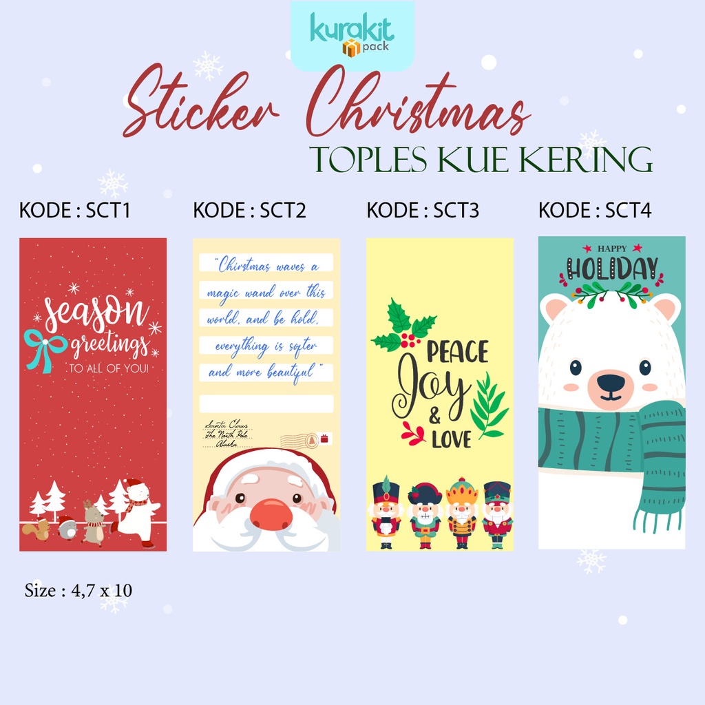 

Sticker Natal, Sticker Toples Kue Kering Natal, Sticker Christmas