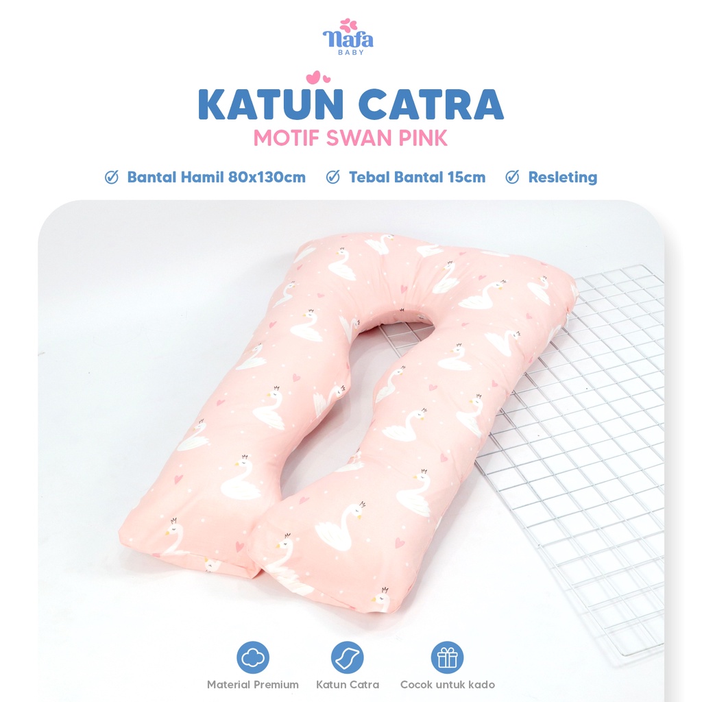 NAFA BABY - Bantal Hamil Tidur Dua Sisi | Perlengkapan Ibu Hamil | Penyangga Perut Ibu Hamil