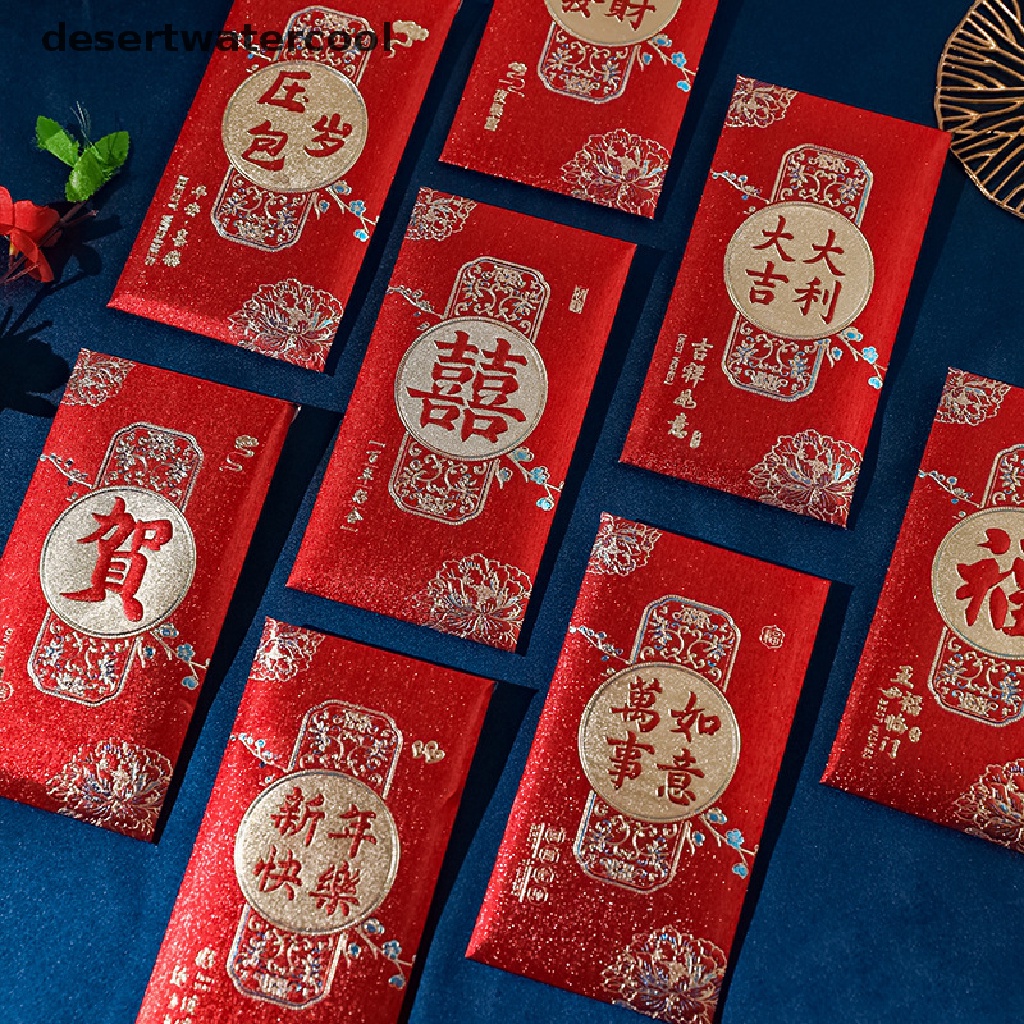 Deid 6PCS 2023tahun Kelinci Merah Packet Imlek Amplop Merah Kreatif Hongbao Tahun Baru Festival Musim Semi Nikah Ulang Tahun Amplop Merah Martijn