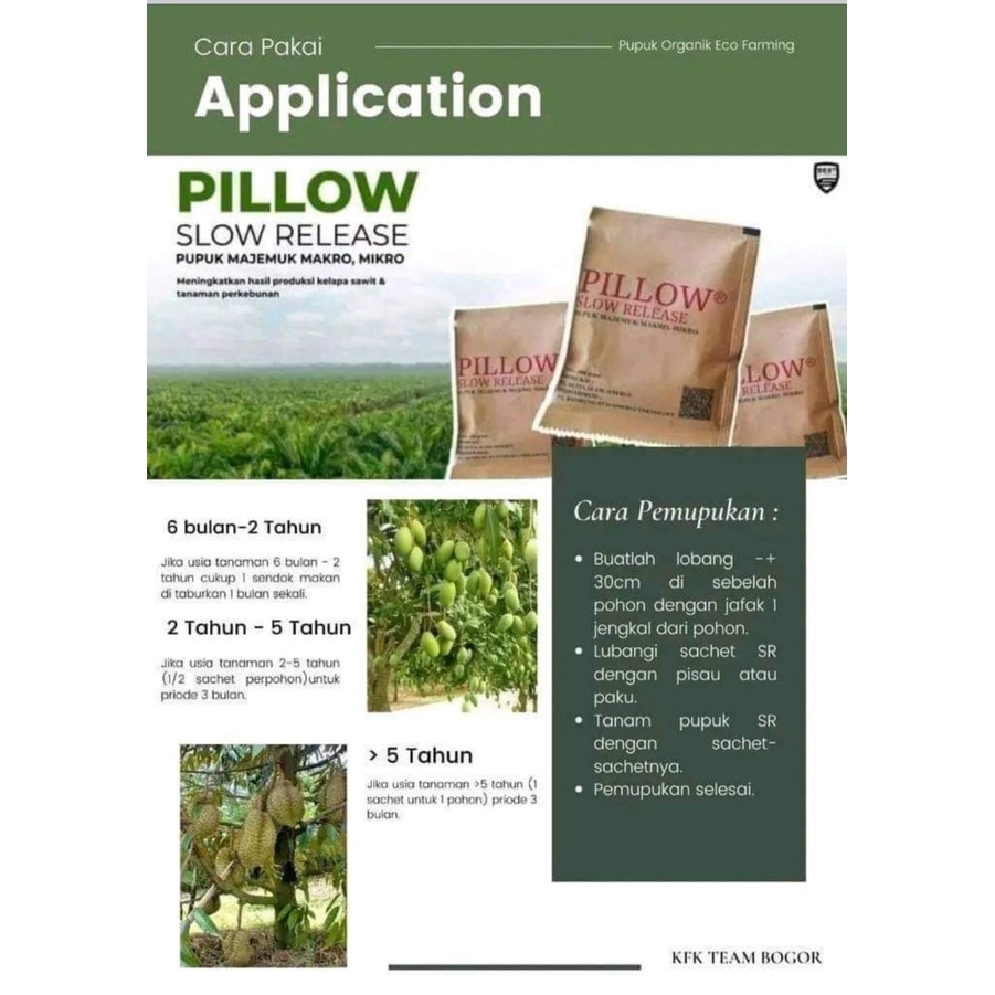 1 SASET PILLOW SR ORIGINAL PUPUK ORGANIK 1 BUNGKUS MAJEMUK MIKRO DAN MAKRO