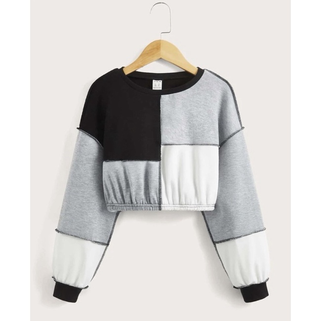 SEAM FRONT CROP SWEATER - JASMINA